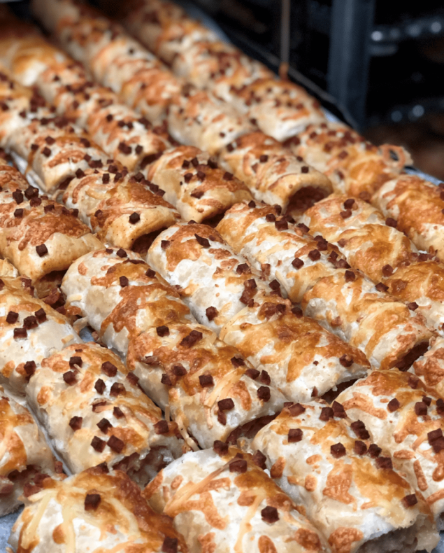 Party Cheese & Bacon Sausage Rolls